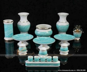 Một số bộ đồ thờ cúng gốm sứ cao cấp có thiết kế độc đáo