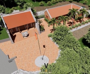 Nhà từ đường 3 gian 2 mái kết hợp nhà ở tại Hải Phòng