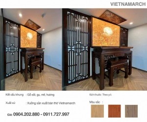 Lắp đặt nội thất phòng thờ cho bác Thanh chung cư The Manor