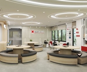 Dự án thiết kế khu vực cafe kết hợp làm việc tại tòa nhà ST Building